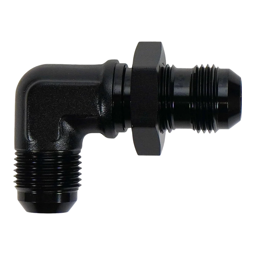DeatschWerks 10AN Male Flare Bulkhead 90-Degree (with nut) - 6-02-0791-B