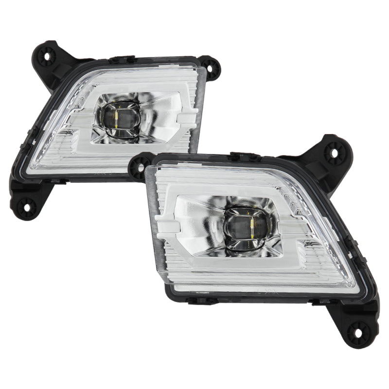 Spyder 19-20 Chevy Silverado 1500 OEM Style Full LED Fog Light w/Switch - Clear (Wont Fit RPO U12) SPYDER