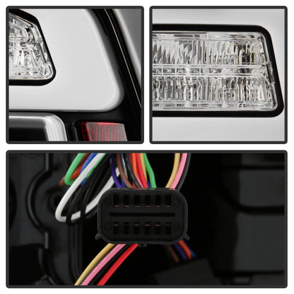 Spyder Dodge RAM 1500 19-21 Factory LED Model LED Tail Lights - Red Clear ALT-YD-DR19LED-SEQ-BK SPYDER