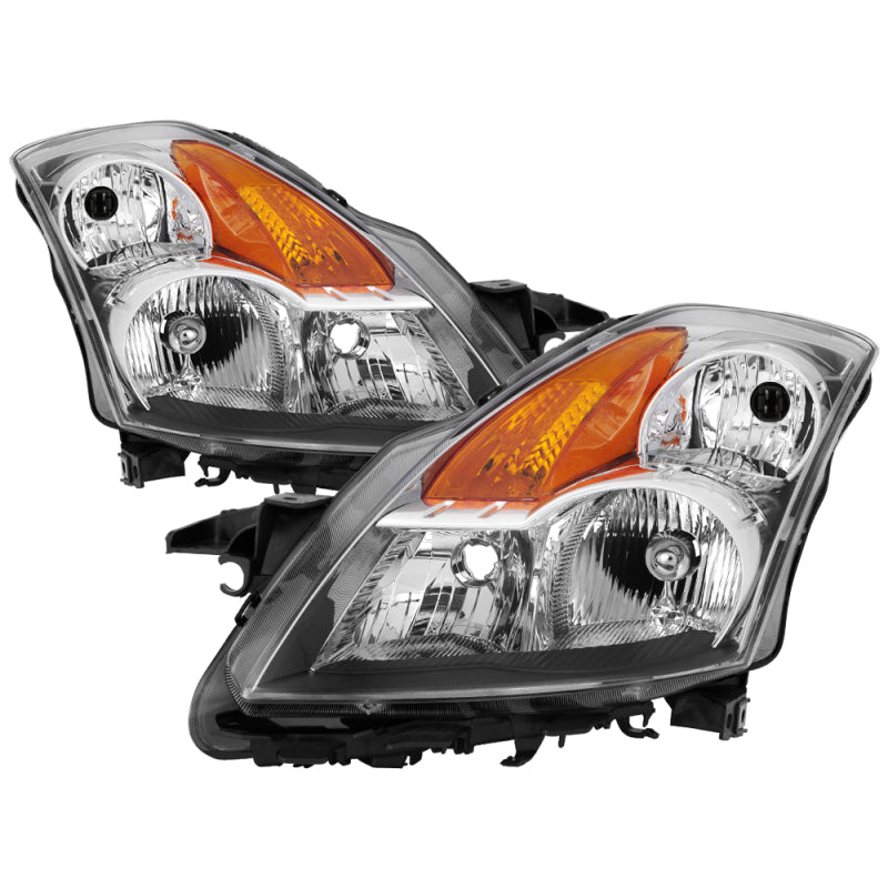 Xtune Nissan Altima 07-09 Sedan Crystal Headlights Halogen Model Only Smoke HD-JH-NA07-AM-C SPYDER