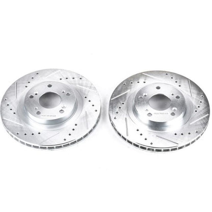 Power Stop 13-15 Acura ILX Front Evolution Drilled & Slotted Rotors - Pair PowerStop