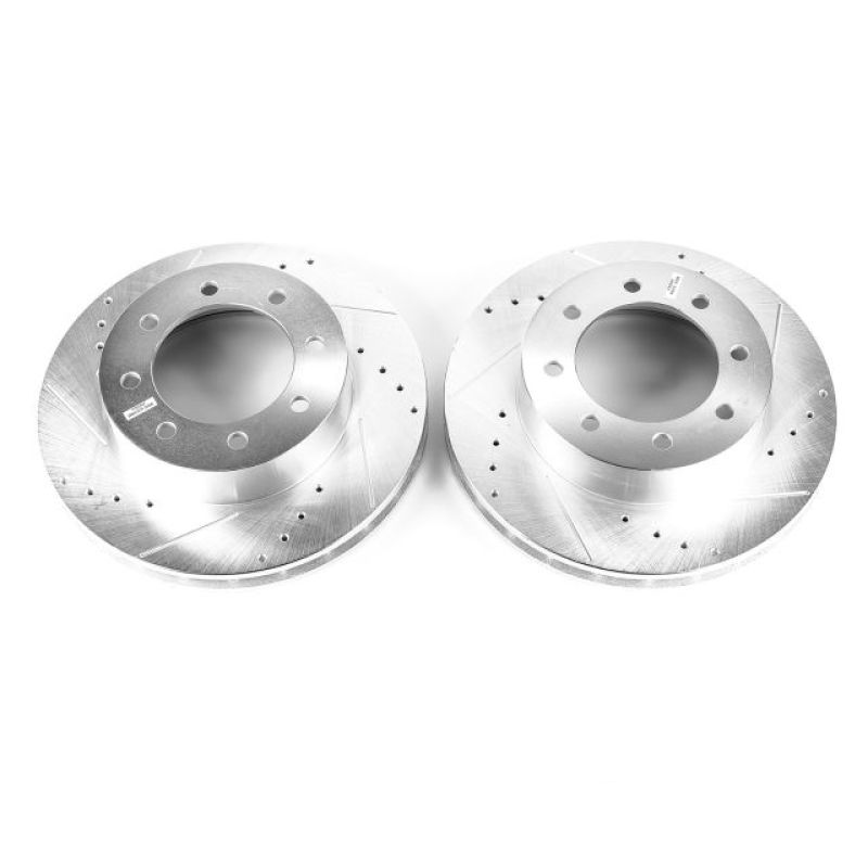 Power Stop 00-04 Ford F-550 Super Duty Front Drilled & Slotted Rotor - Pair PowerStop