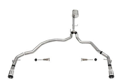 Corsa Xtreme, Sport / 3.0 in Cat-Back Dual Rear Exit | 2021-23 Ford F-150 5.0L V8 (141.5" WB) CORSA Performance