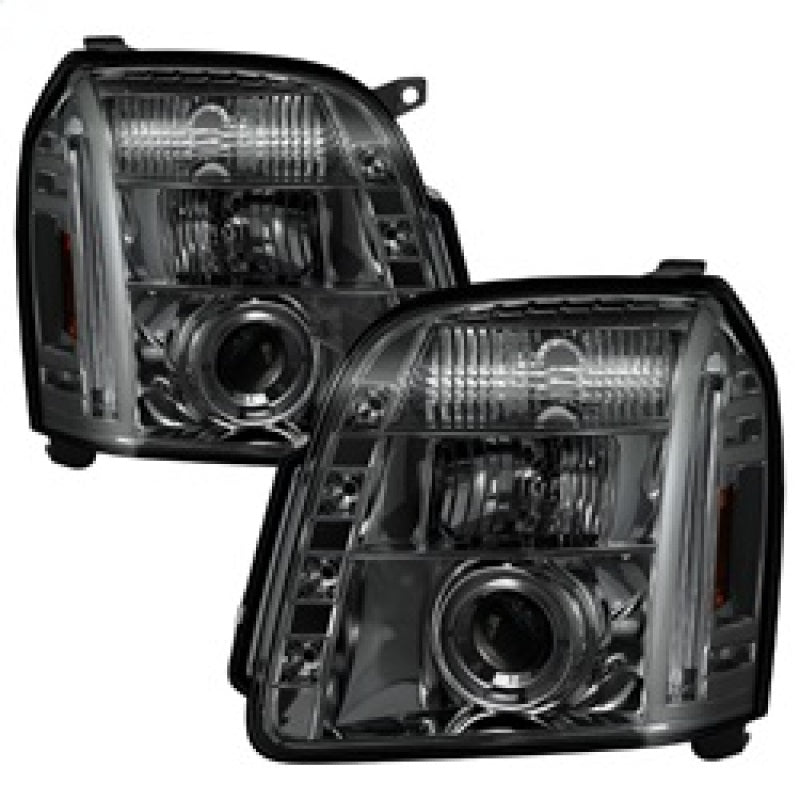 Spyder GMC Yukon 07-14/Yukon Denali 07-14 Projector Headlights LED Halo LED Smke PRO-YD-GY07-HL-SM SPYDER