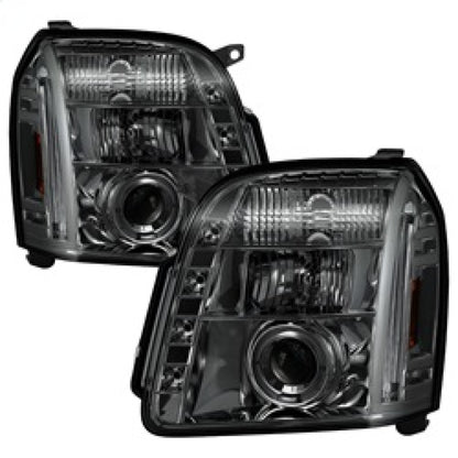 Spyder GMC Yukon 07-14/Yukon Denali 07-14 Projector Headlights LED Halo LED Smke PRO-YD-GY07-HL-SM SPYDER
