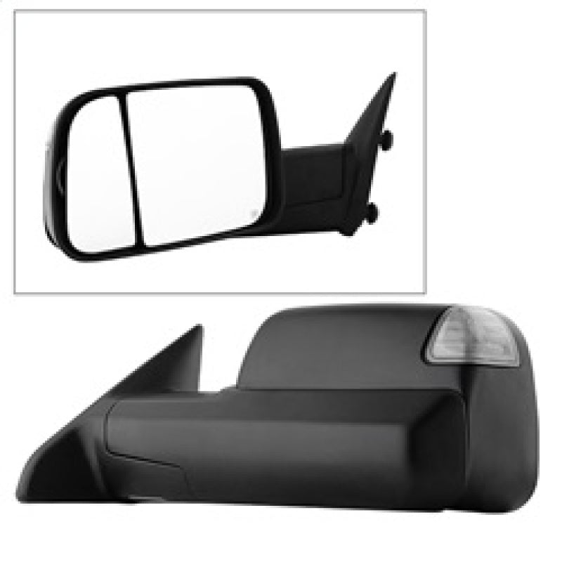 Xtune Dodge Ram 1500 09-12 Extendable Heated Adjust Mirror Black HoUSing Left MIR-DRAM09S-PWH-L SPYDER