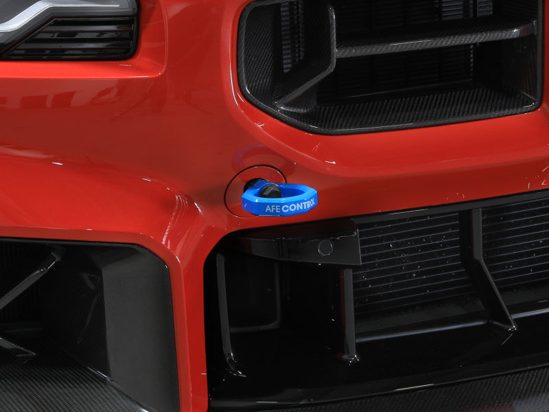 aFe CONTROL Front / Rear Tow Hook BMW M2 (G87) 23-25 L6-3.0L (tt) S58 - 450-502004-L - Blue
