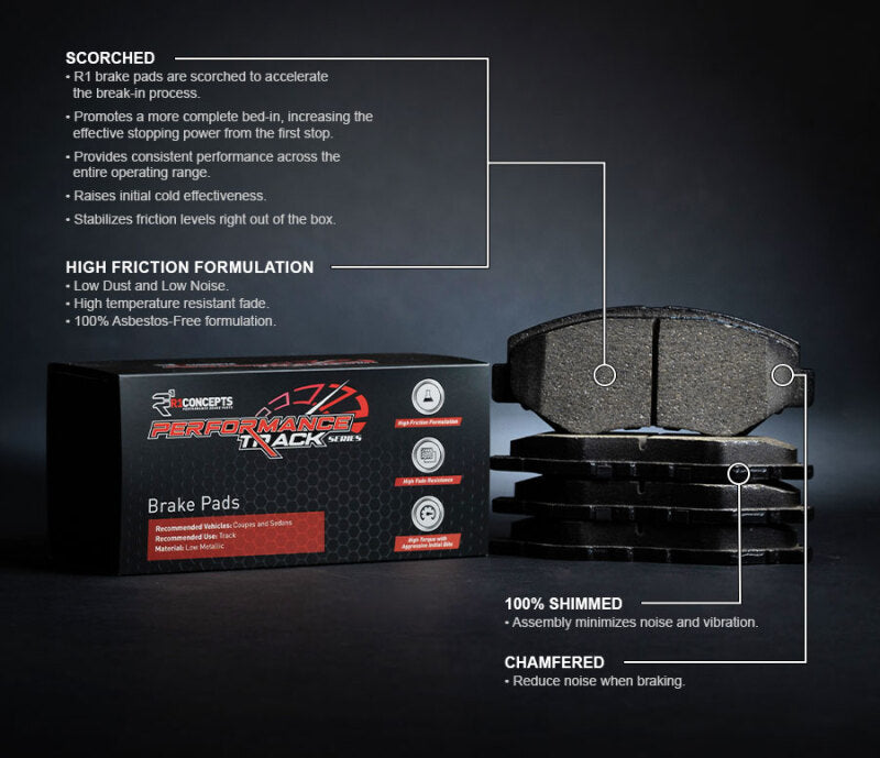 R1 Front Track/Street Brake Pads 2006-2013 Chevrolet Corvette - 2000-1185-00