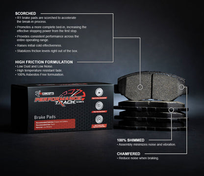 R1 Front Track/Street Brake Pads 2006-2013 Chevrolet Corvette - 2000-1185-00