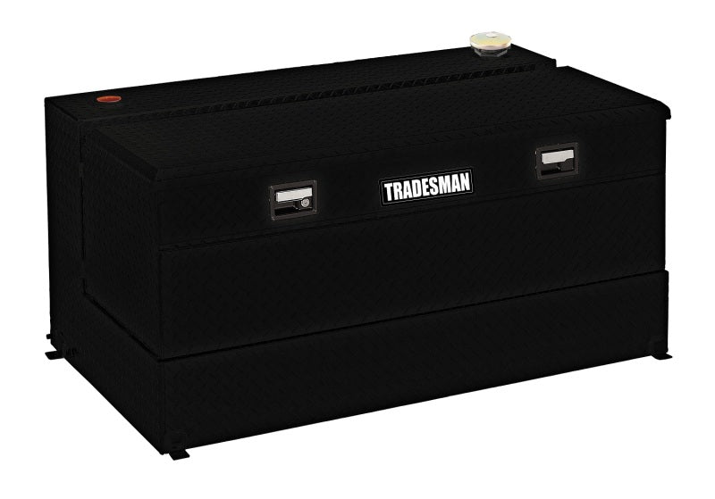 Tradesman Aluminum L-Shape Liquid Storage Tank Combo (48in. / 100 Gallon Capacity) - Black