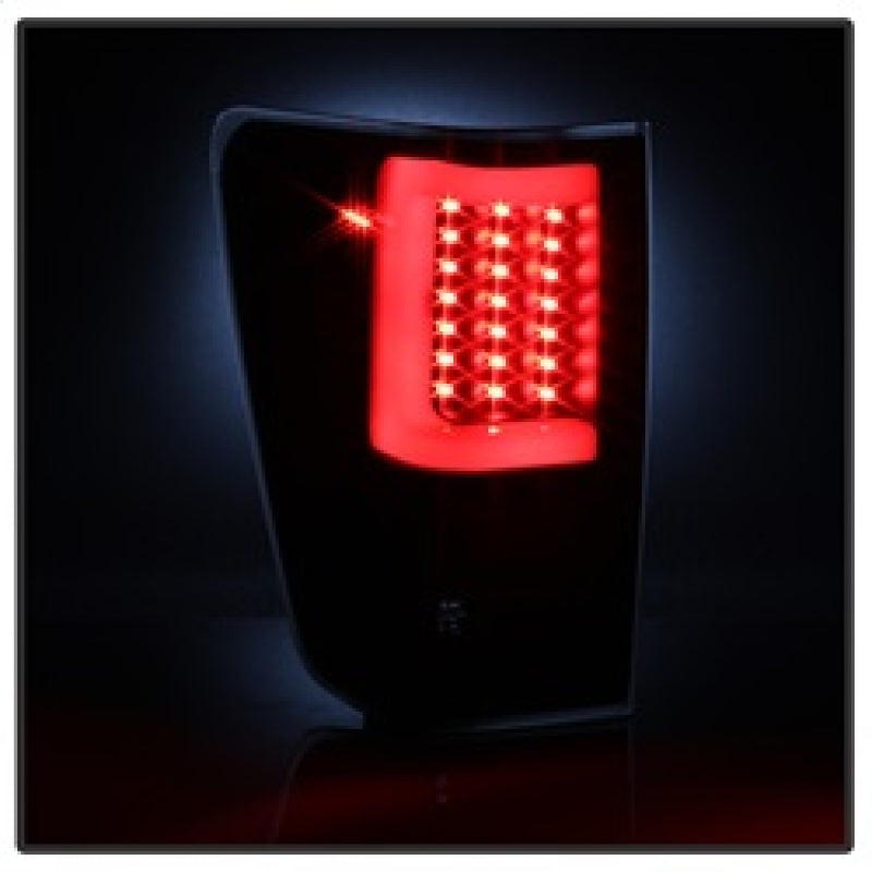 xTune 04-15 Nissan Titan Light Bar LED Tail Lights - Black (ALT-ON-NTI04-LBLED-BK) SPYDER