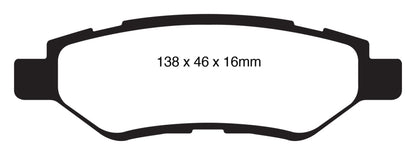 EBC YellowStuff Rear Brake Pads - DP41829R EBC