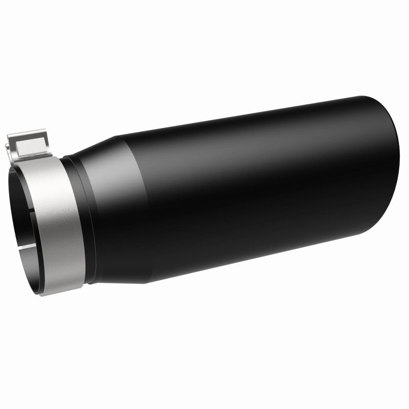 MagnaFlow Tip Stainless Black Coated Single Double Round Single Outlet 5in Dia 4in Inlet 13in L Magnaflow