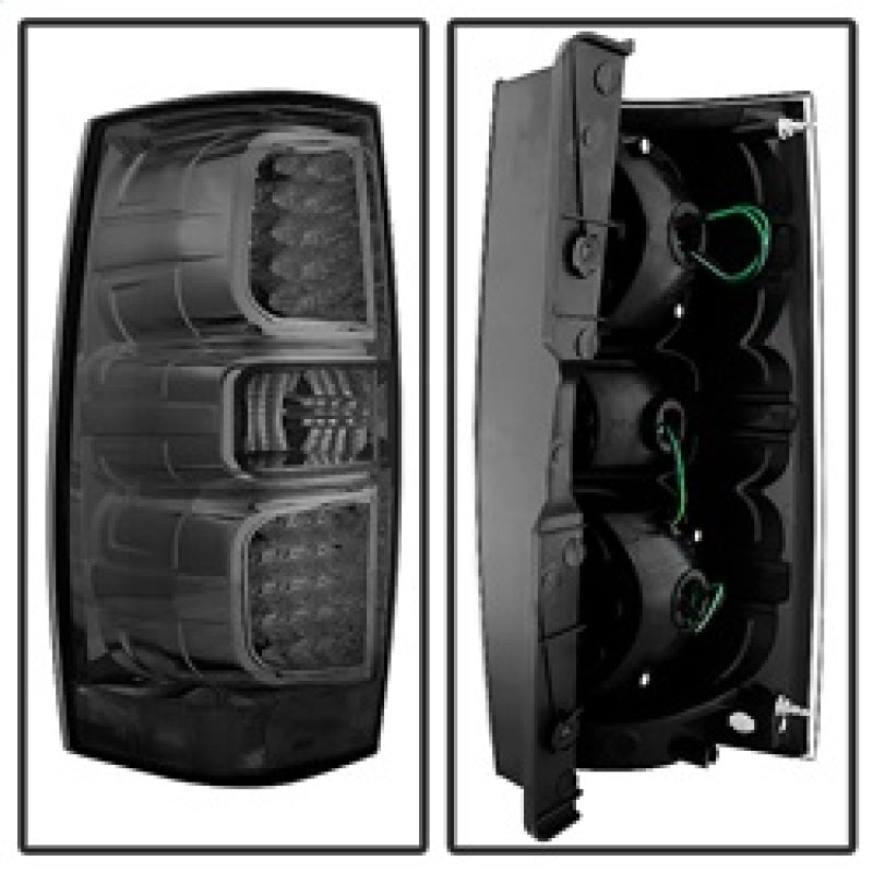 Xtune Chevy Suburban/GMC Yukon/Yukon Denali 07-14 LED Tail Lights Smoked ALT-JH-CSUB07-LED-G2-SM SPYDER