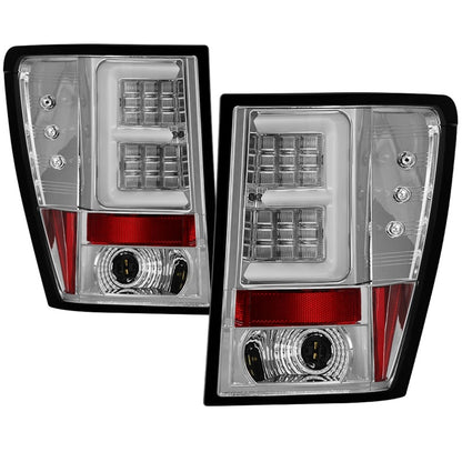 Spyder Jeep Grand Cherokee 05-06 Version 2 Light Bar LED Tail Lights - Chrome SPYDER
