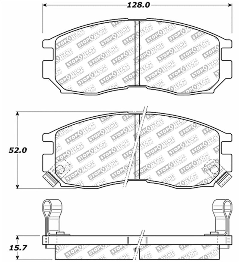 StopTech Street Disc Rear Brake Pads - 305.04840