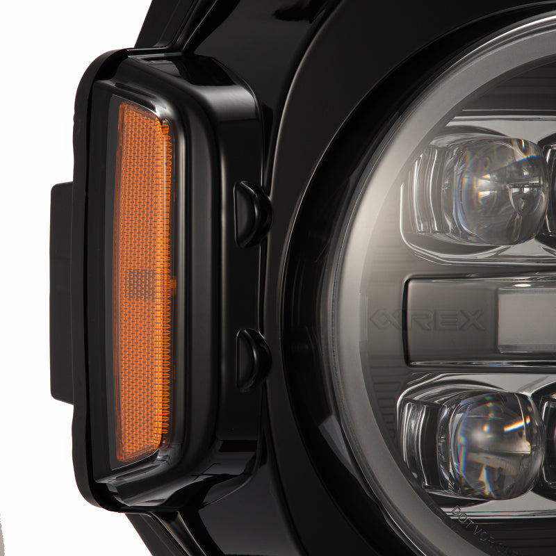 AlphaRex 880260 21-23 Ford Bronco NOVA LED Projector Headlights Black