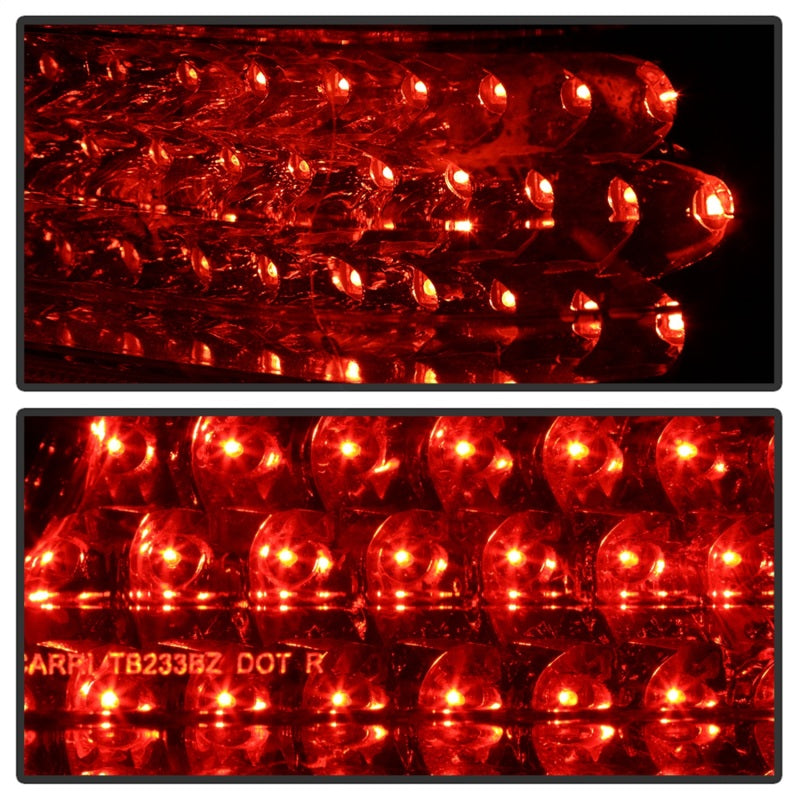 Xtune Mercedes Benz W210 E-Class 96-02 LED Tail Lights Red Clear ALT-CL-MBW210-LED-RC SPYDER