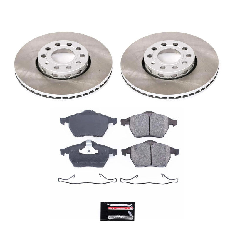 Power Stop 96-98 Audi A4 Quattro Front Semi-Coated Rotor Kit PowerStop