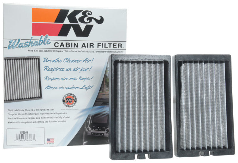 K&N 2018 Jeep Wrangler JL 2.0L/3.6L Cabin Air Filter - 2 Per Box K&N Engineering