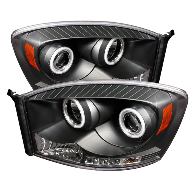 Spyder Dodge Ram 1500 06-08 06-09 Projector Headlights CCFL Halo LED Blk PRO-YD-DR06-CCFL-BK SPYDER