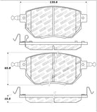 StopTech Premium Ceramic Front Brake Pads - 308.09690