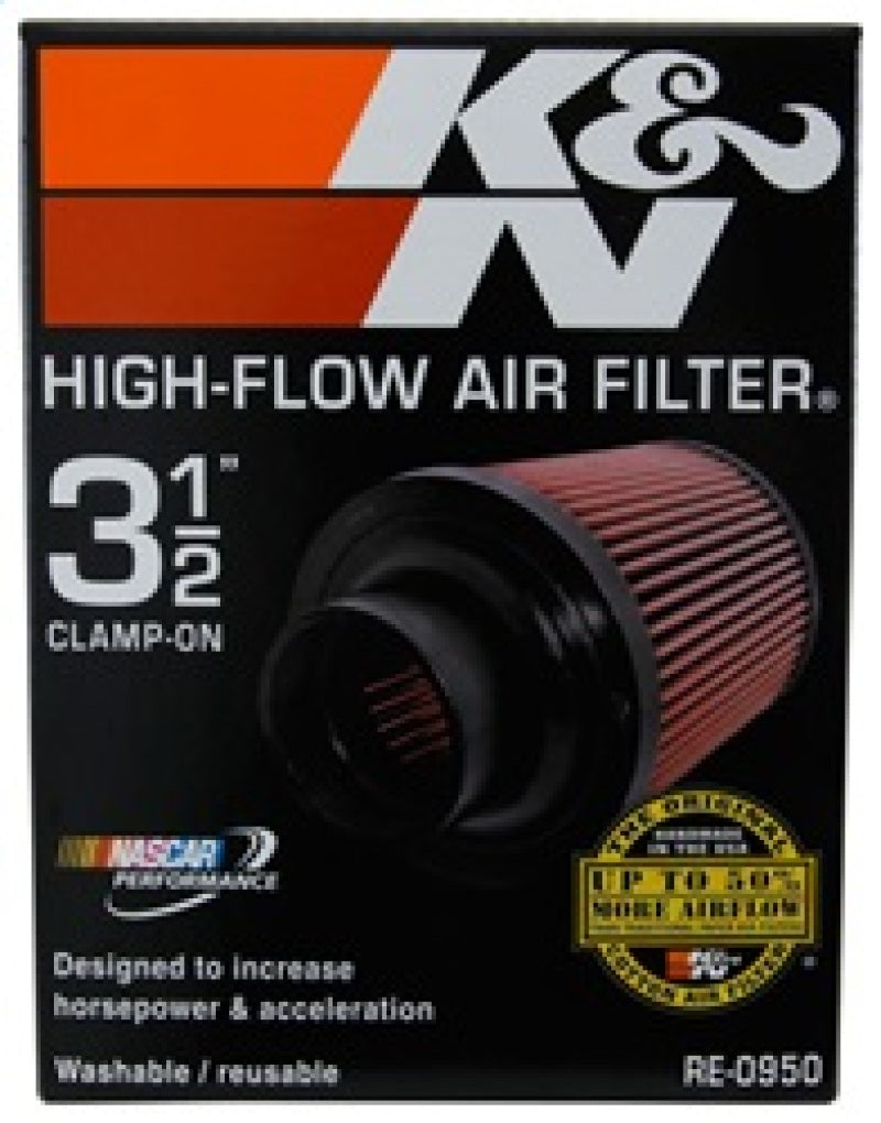 K&N Universal Rubber Filter 3 1/2inch ID FLG / 6inch Base / 4-5/8inch Top / 6inch Height K&N Engineering