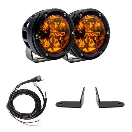 RIGID Industries 360-Series Spot Amber PRO A-Pillar Light Kit for 2017+ RZR Pro R & Turbo R - 41652