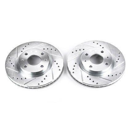 Power Stop 08-11 Ford Focus Front Evolution Drilled & Slotted Rotors - Pair PowerStop