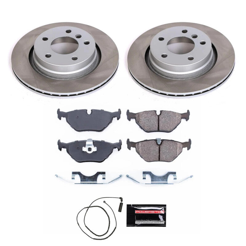 Power Stop 99-00 BMW 328i Rear Semi-Coated Rotor Kit PowerStop