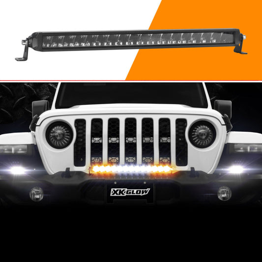 XKGlow 20in Razor Light Bar Fog + Strobe + High Beam Driving No Wire & Switch - Part XK064020-DFS