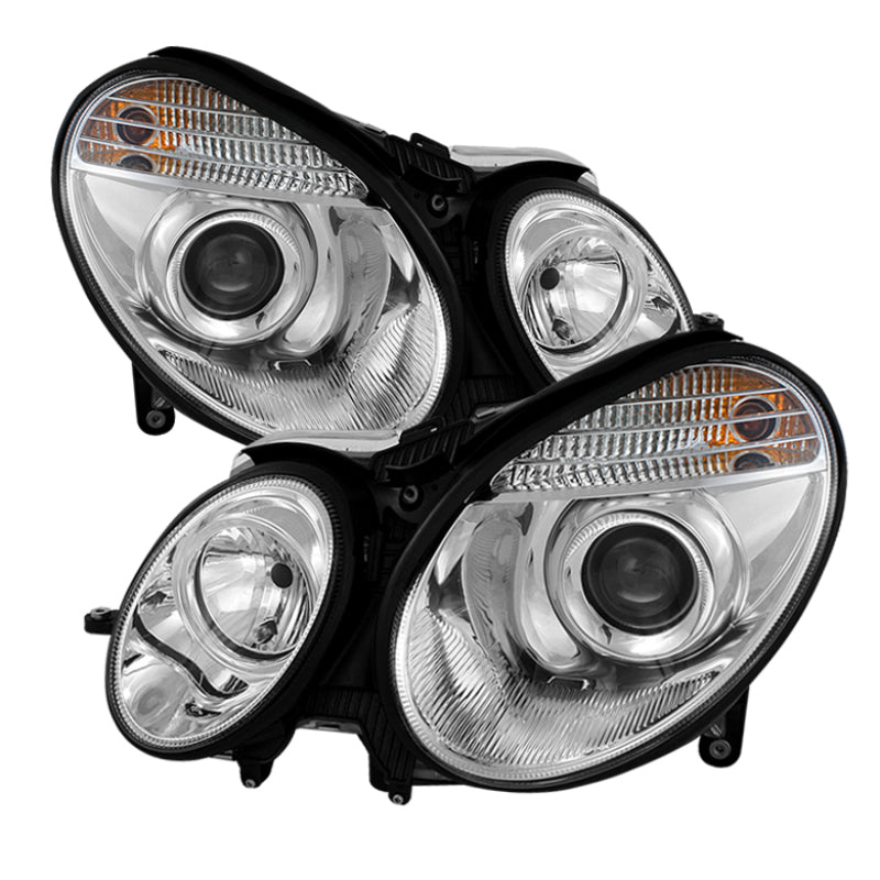 Spyder Mercedes Benz E-Class 03-06 Projector Headlights Halogen Model Only- Chrm PRO-YD-MBW21103-C SPYDER
