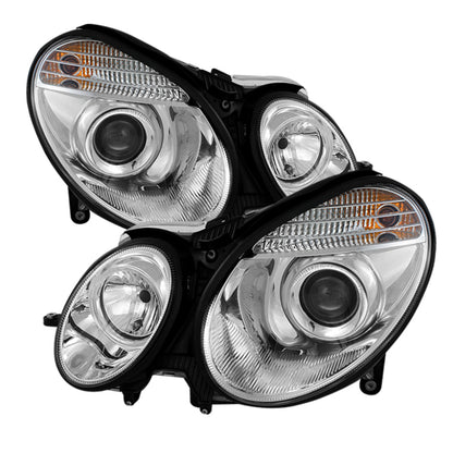 Spyder Mercedes Benz E-Class 03-06 Projector Headlights Halogen Model Only- Chrm PRO-YD-MBW21103-C SPYDER