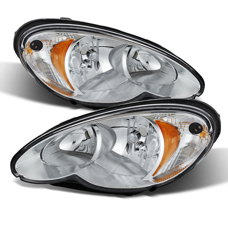 Xtune Chrysler Pt Cruiser 06-10 Halogen Only Headlights -Chrome HD-JH-CHRPT06-AM-C SPYDER