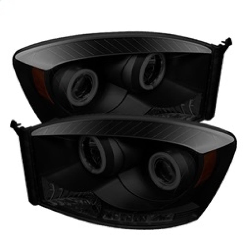 Spyder Dodge Ram 1500 06-08 06-09 Projector Headlights CCFL Halo LED Blk Smke PRO-YD-DR06-CCFL-BSM SPYDER