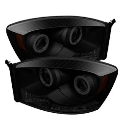 Spyder Dodge Ram 1500 06-08 06-09 Projector Headlights CCFL Halo LED Blk Smke PRO-YD-DR06-CCFL-BSM SPYDER