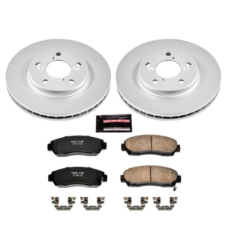 Power Stop 05-10 Honda Odyssey Front Z17 Evolution Geomet Coated Brake Kit PowerStop