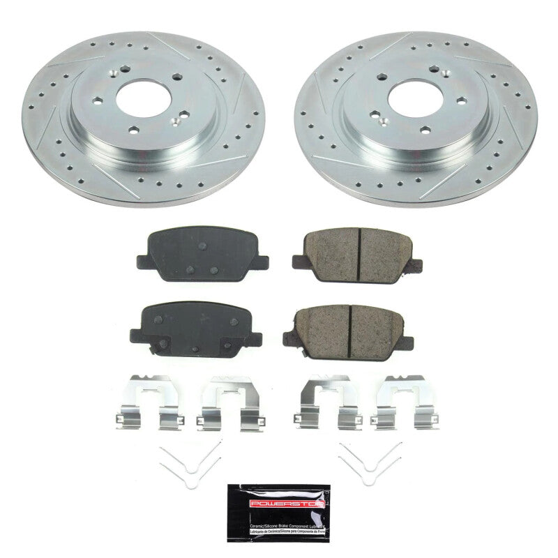 Power Stop 20-22 Kia Telluride Rear Semi-Coated Rotor Kit PowerStop
