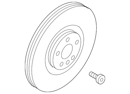 OEM VOLVO 16-17 XC90 Front Brake-Disc Rotor (31471752) X1