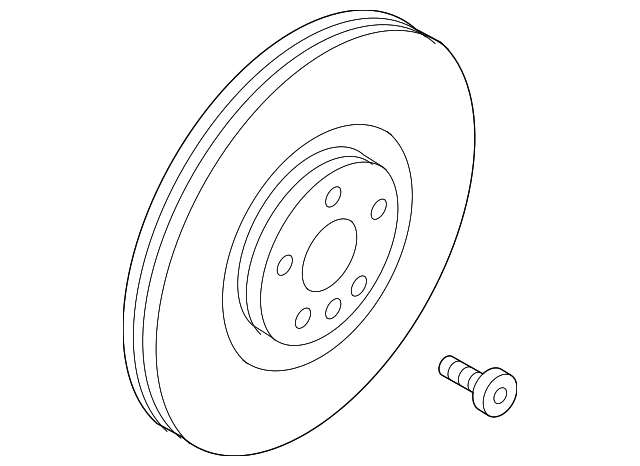 OEM VOLVO 16-17 XC90 Front Brake-Disc Rotor (31471752) X1