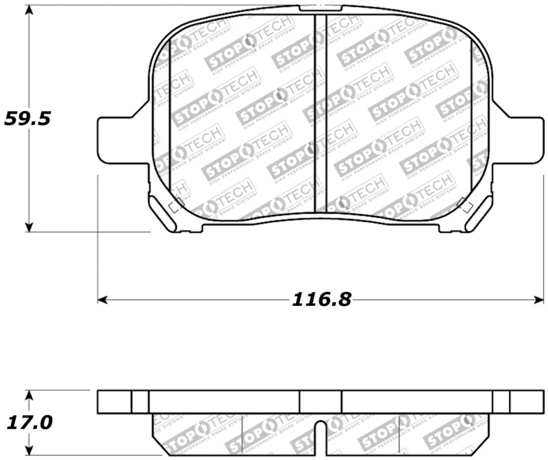 StopTech Premium Ceramic Brake Pads - 308.07070 Stoptech