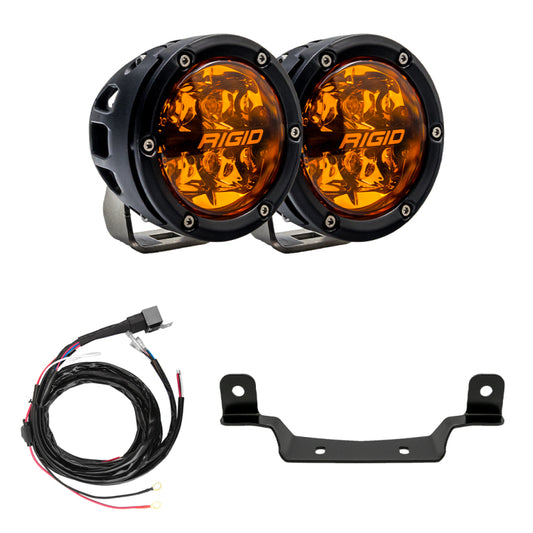 RIGID Industries 360-SERIES 4-Inch Spot Amber PRO Grille Kit for 2017+ RZR Pro R & Turbo R - 41651