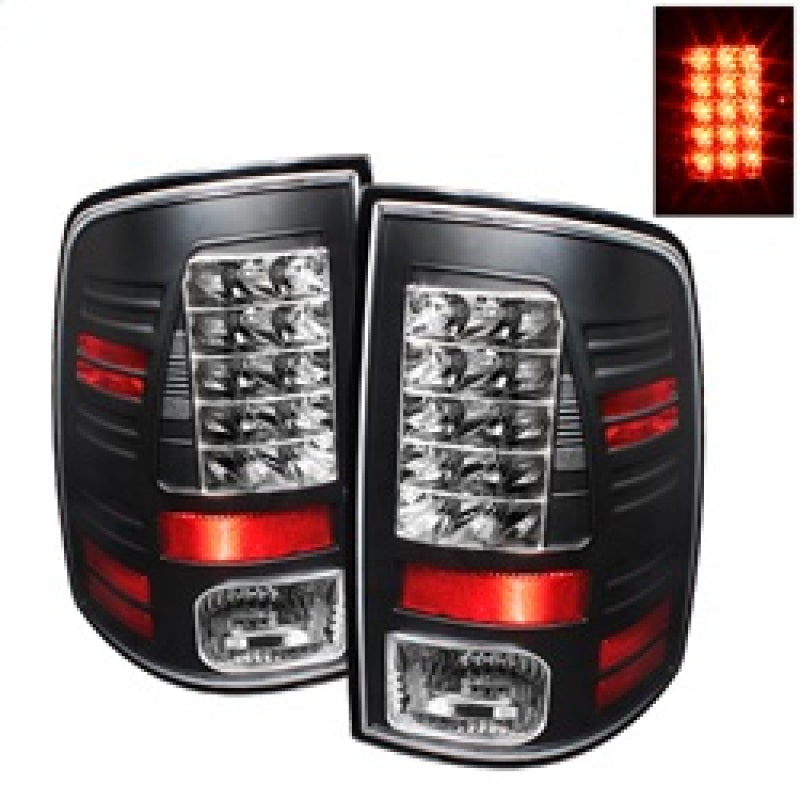 Spyder Dodge Ram 1500 09-14 10-14 LED Tail Lights Incandescent only - Blk ALT-YD-DRAM09-LED-BK SPYDER