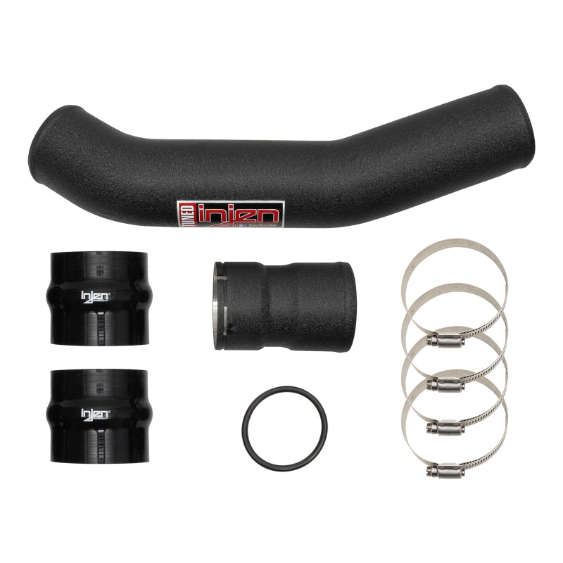 Injen 17-22 Ford F250/F350/F450/F550 6.7L Intercooler Hot Side Piping (Wrinkle Black) - SES9004ICPHWB