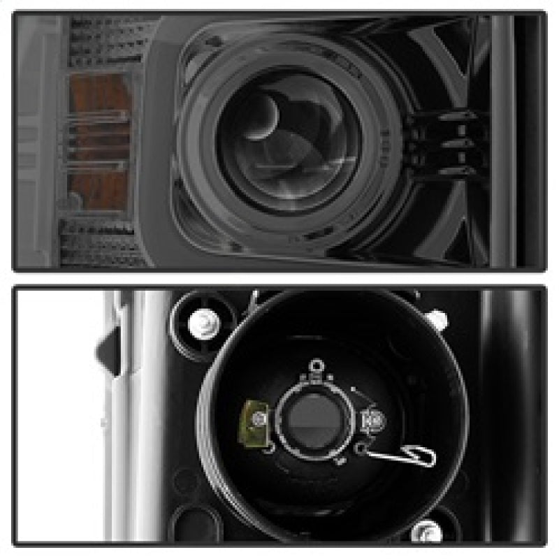 Spyder Chevy Silverado 14-16 2500 HD Projector Headlights Light Bar DRL Smke PRO-YD-CSHD14-LBDRL-SM SPYDER