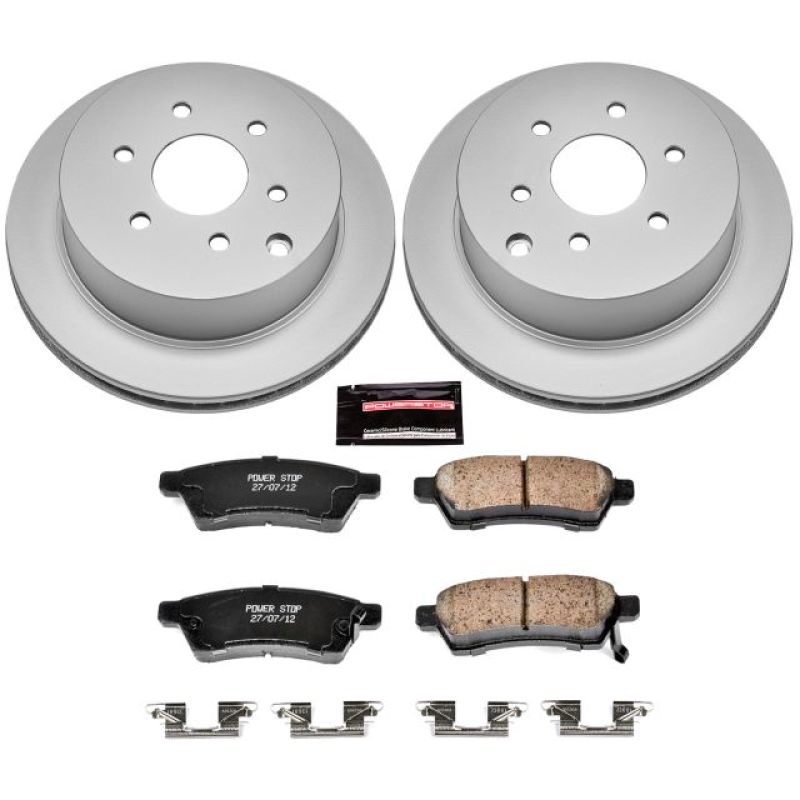 Power Stop 05-18 Nissan Frontier Rear Z17 Evolution Geomet Coated Brake Kit PowerStop
