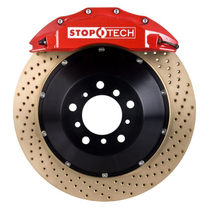StopTech Porsche 911 05-10 Carrera Front BBK ST-60 Caliper Red / 2pc Zinc Drilled 355x35mm Rotor Stoptech