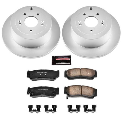 Power Stop 07-09 Hyundai Santa Fe Rear Z17 Evolution Geomet Coated Brake Kit PowerStop