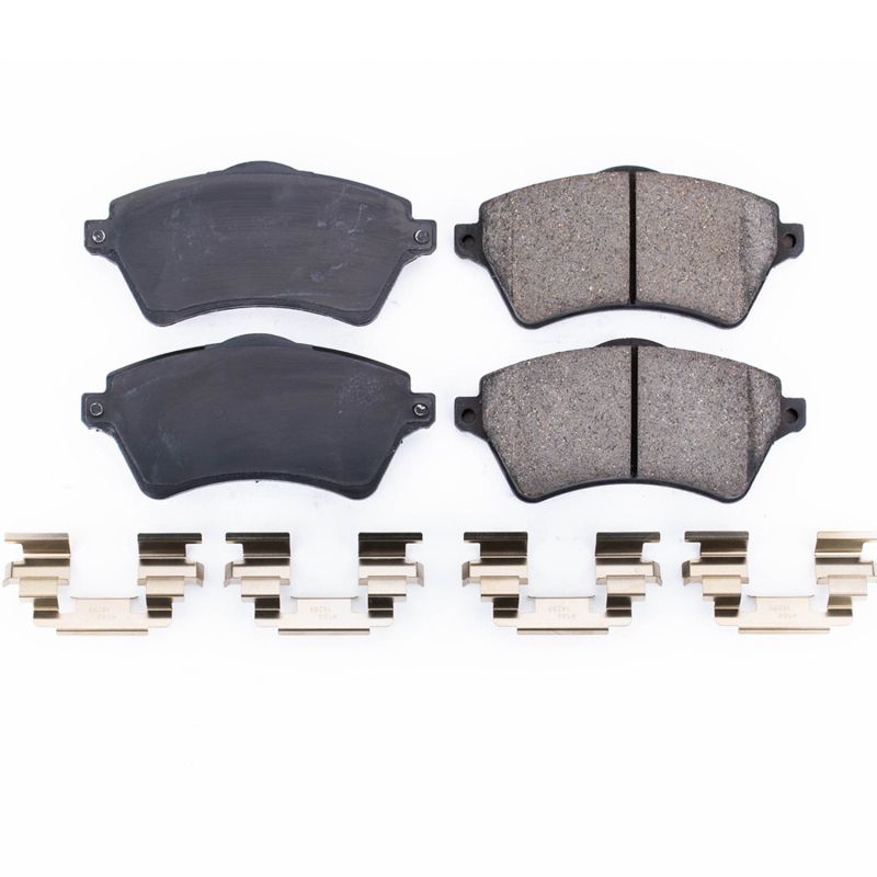 Power Stop 02-05 Land Rover Freelander Front Z17 Evo Ceramic Brake Pad w/Hardware PowerStop