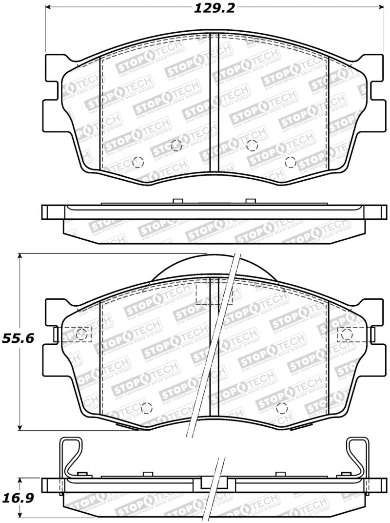 StopTech Premium Ceramic Brake Pads - 308.11560 Stoptech